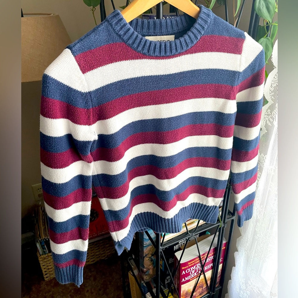 Lands End Kids Striped Crewneck Sweater